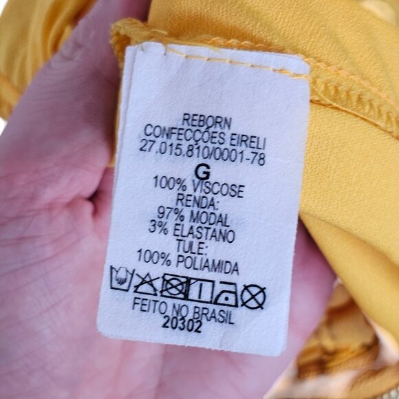 Other Girls NWT Yellow Maxi Skirt With Ribbed Mesh Corset Top Detail Sz OS - Picture 7 of 8